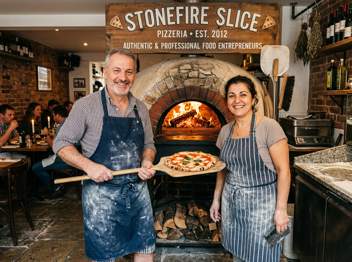 Tony and Maria at Stonefire Slice